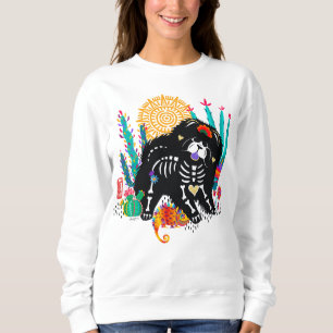 Sweatshirt SUGARSKULL NIRVANA chow dog halloween chemises bla