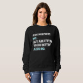 Sweatshirt Suis-je parfait déclaration de blague d'humour sa (Devant entier)