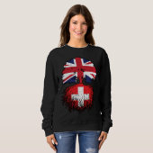 Sweatshirt Suisse Suisse Royaume-Uni Royaume-Uni (Devant entier)