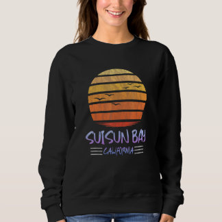 Sweatshirt Suisun Bay California - Suisun City Retro Sunset