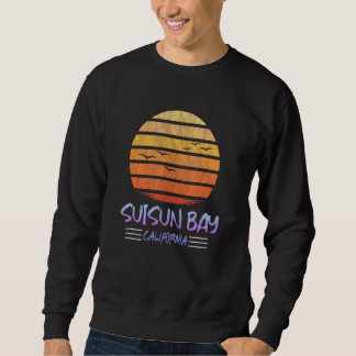 Sweatshirt Suisun Bay California - Suisun City Retro Sunset