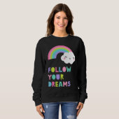 Sweatshirt Suivez vos rêves Cute Rainbow Cloud (Devant entier)
