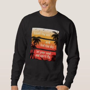 Sweatshirt Summer Beach Vacances Surf Cool Mer Soleil Drôle C