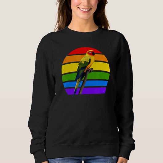 Sweatshirt Sun Conure Rainbow Bird Birdwatcher Diversity Bird (Devant)