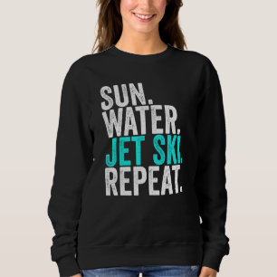 Sweatshirt Sun Water Jet ski Répéter Jet Vintage Ski 1