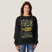 Sweatshirt Sunflower 65e anniversaire pour les femmes Floral  (Devant entier)