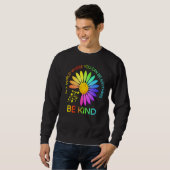 Sweatshirt Sunflower Be Kind Puzzle Support Autism Awareness  (Devant entier)