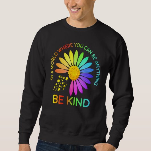 Sweatshirt Sunflower Be Kind Puzzle Support Autism Awareness  (Devant)
