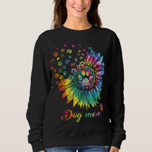 Sweatshirt Sunflower Chien Maman Tie Dye Amoureux des chiens