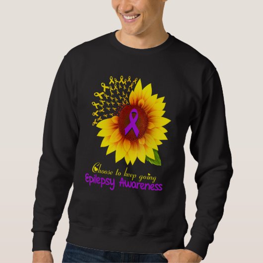 Sweatshirt Sunflower Epilepsy Choose To Keep Going Epilepsy A (Devant)