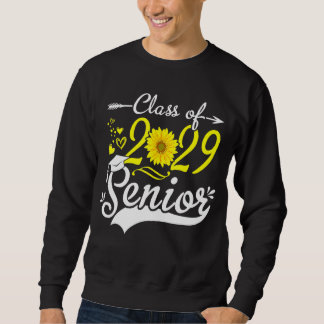 Sweatshirt Sunflower Graduation Senior Class of 2029 29 Drôle