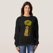 Sweatshirt Sunflower Sunshine Golden Retriever Animaux de com (Devant entier)