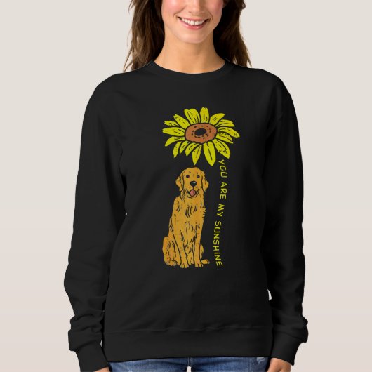 Sweatshirt Sunflower Sunshine Golden Retriever Animaux de com (Devant)