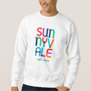 Sweatshirt Sunnyvale California Mid Century, Pop Art,