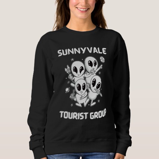 Sweatshirt Sunnyvale Native Pride Alien Funny State Tourist S (Devant)