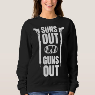Sweatshirt Suns Out Guns Out SpeFishing Print Spearfish Pro