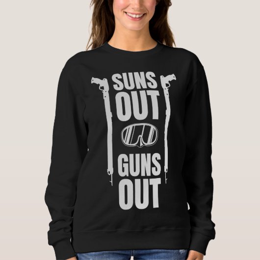 Sweatshirt Suns Out Guns Out SpeFishing Print Spearfish Pro (Devant)