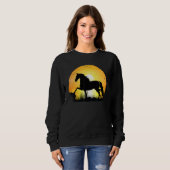 Sweatshirt Sunset Horse Breed Silhouette   Morgan (Devant entier)