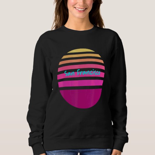 Sweatshirt Sunset San Francisco Retro (Devant)