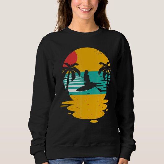 Sweatshirt Sunset Stand Up Paddleboard Paddleboard Tropi (Devant)
