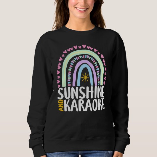 Sweatshirt Sunshine Et Karaoke Cute Rainbow Graphisme Femmes (Devant)