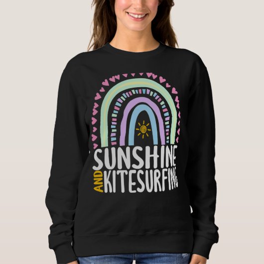 Sweatshirt Sunshine Et Kitesurf Cute Rainbow Graphisme Femmes (Devant)