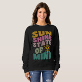 Sweatshirt Sunshine State Of Mind Retro Summer Groovy Florida (Devant entier)