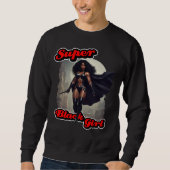 Sweatshirt SUPER BLACK GIRL Action Hero (Devant)
