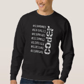 Sweatshirt Super Codeur En Code Binaire Il Professionnel (Devant)
