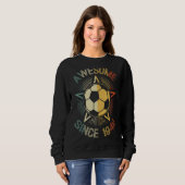 Sweatshirt Super depuis 1948 Soccer Anniversaire Rétro Annive (Devant entier)