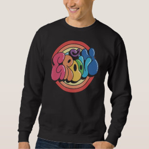 Sweatshirt Super Funky Vintage Rainbow Circle