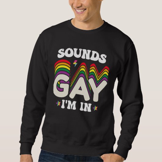 Sweatshirt Super LGBT Pride Sonne Gay I In (Devant)