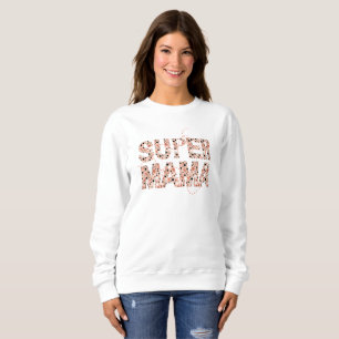 Sweatshirt Super Mama Typographie Points Ludiques