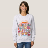 Sweatshirt Super Retro Design Bye Bye School Hello Pool Cool (Devant entier)