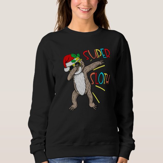 Sweatshirt Super Sloth Superhero Dabbing Dance Move Dab pour  (Devant)