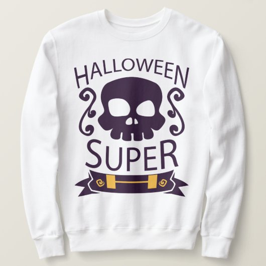 Sweatshirt Super T-shirt d'Halloween en tendance (Design devant)