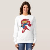 Sweatshirt Superfille adorable en posture (Devant entier)