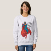 Sweatshirt Supergirl Hovering en costume bleu (Devant entier)