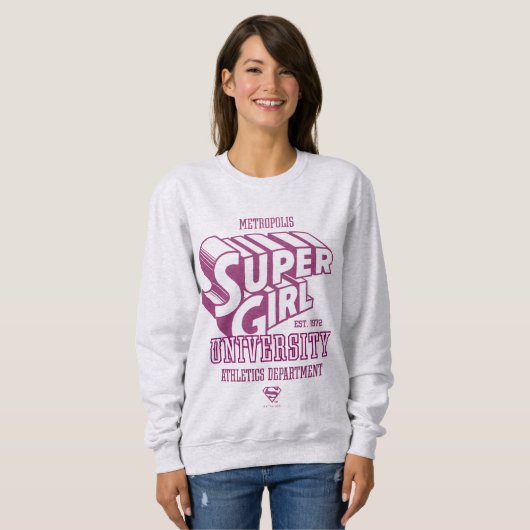 Sweatshirt Supergirl Metropolis University Athletics Départem (Devant entier)
