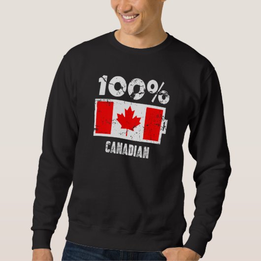 Sweatshirt Support du drapeau canadien 100 Pr d'alimentation (Devant)
