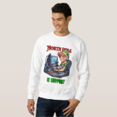 Sweatshirt Support informatique du pôle Nord (Devant entier)