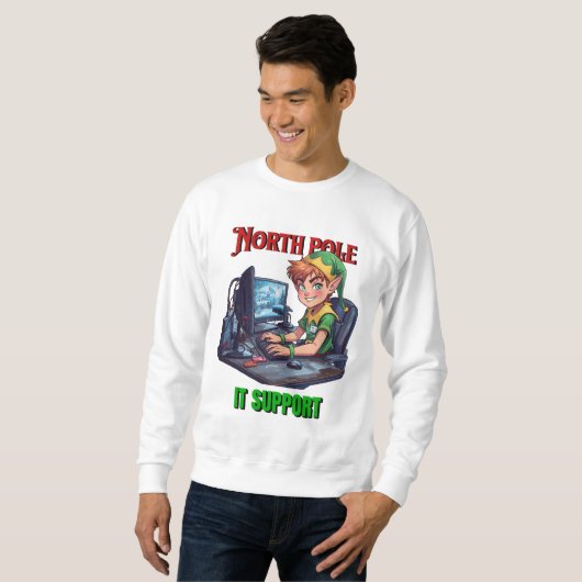 Sweatshirt Support informatique du pôle Nord (Devant entier)