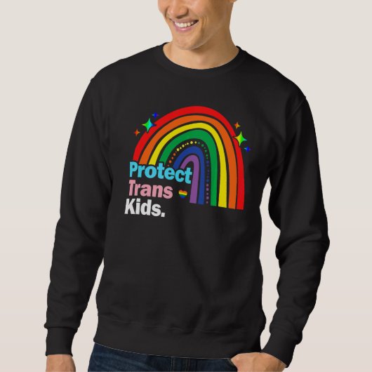 Sweatshirt Support Lgbt Protéger Trans Kid Pride Lgbt Arc-en- (Devant)