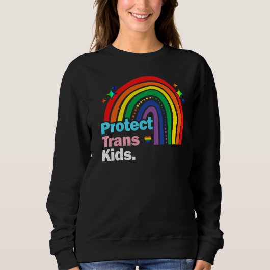 Sweatshirt Support Lgbt Protéger Trans Kid Pride Lgbt Arc-en- (Devant)