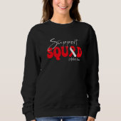 Sweatshirt Support Squad Aplastic Anemia Awareness Red & Whit (Devant)