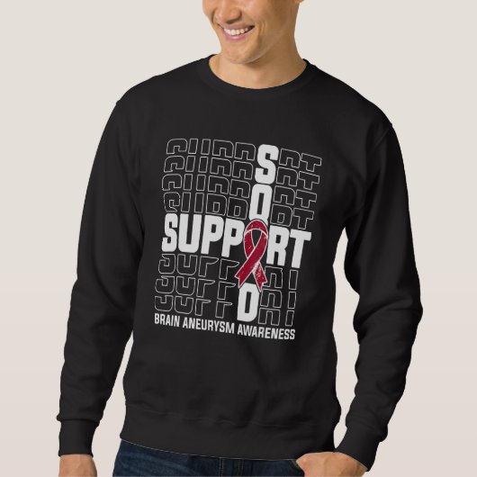 Sweatshirt Support Squad Brain Aneurysm Awareness (Devant)
