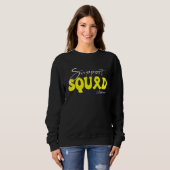 Sweatshirt Support Squad Endometriosis Awareness Yellow Ribbo (Devant entier)