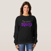 Sweatshirt Support Squad Lupus Awareness Purple Ribbon   (Devant entier)