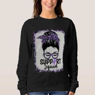Sweatshirt Support Squad Messy Bun Purple Lupus Sensibilisati