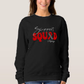 Sweatshirt Support Squad Polymicrogyria Awareness Red & Gray  (Devant)